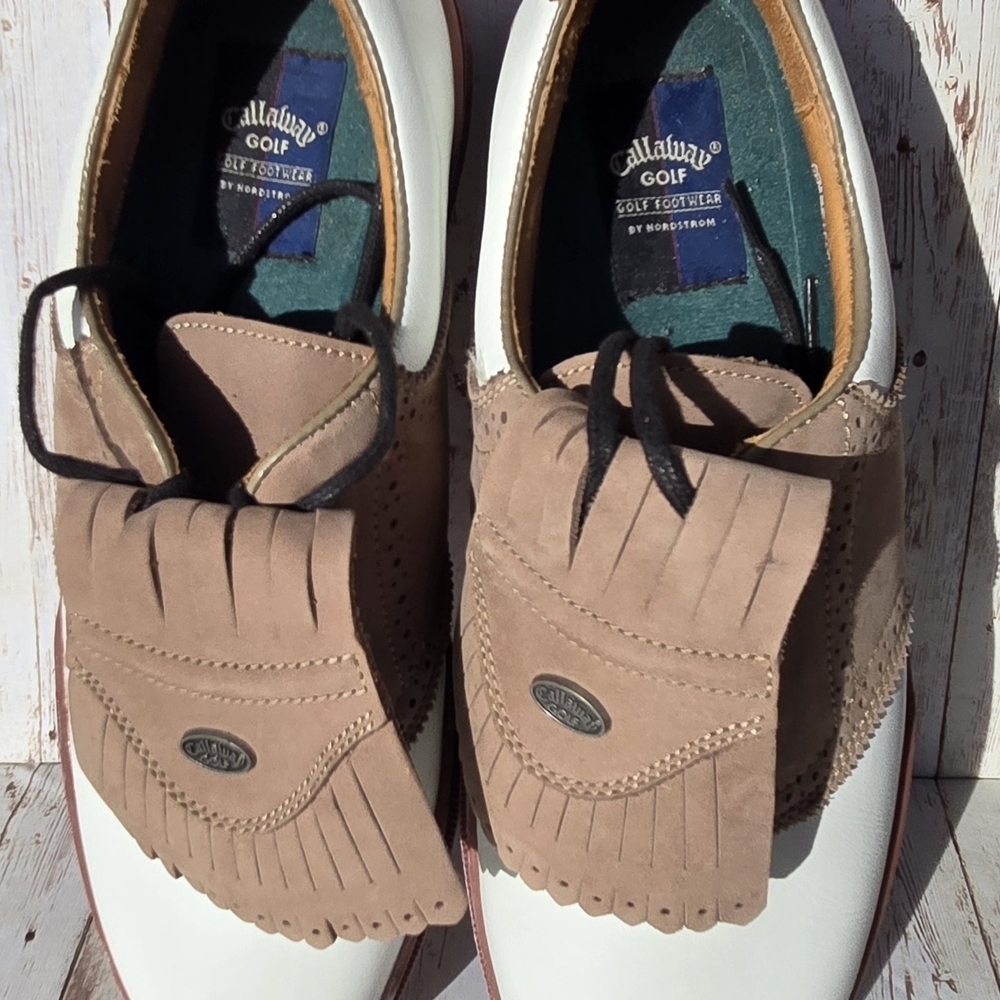 Callaway Broadmoor Golf Shoes 10.5M Men’s Brown Leather Nordstrom Narrow EUC - Picture 8 of 14